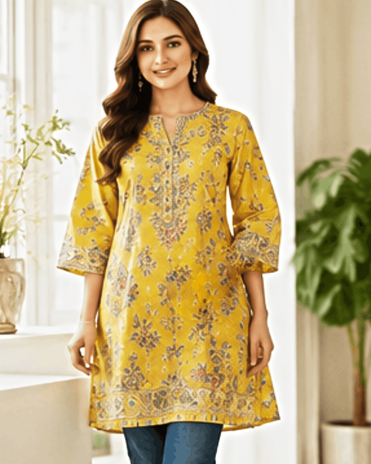 Printed Cotton Casual Kurti
